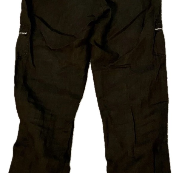Athleta Linen Cargo Zipper Pants Women's Size 8 Medium Jogger - Picture 4 of 6